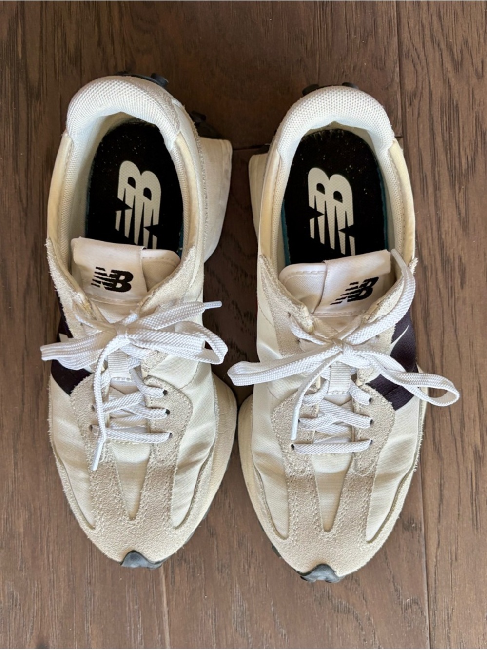 New Balance 327 Sea Salt with White & Black W7 - Picture 7 of 12
